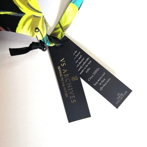 Victoria's Secret Archives Bombshell Pushup Longline Bikini Top Sz 36D NWT - Picture 6 of 10